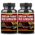 GEO BOUNTY Korean Red Panax Ginseng Capsule 2 Pack Panax Ginseng Supplements 2 Value Pack 3140mg (Ginsenoside 5%)