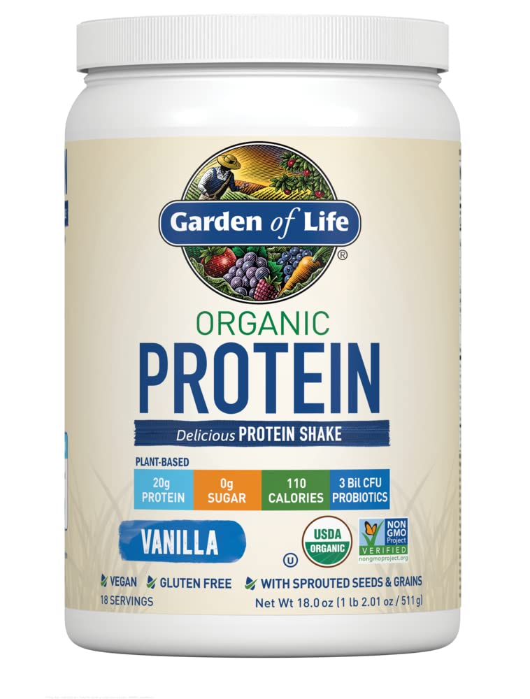 Garden of Life Organic Protein Shake Powder Vanilla Flavor