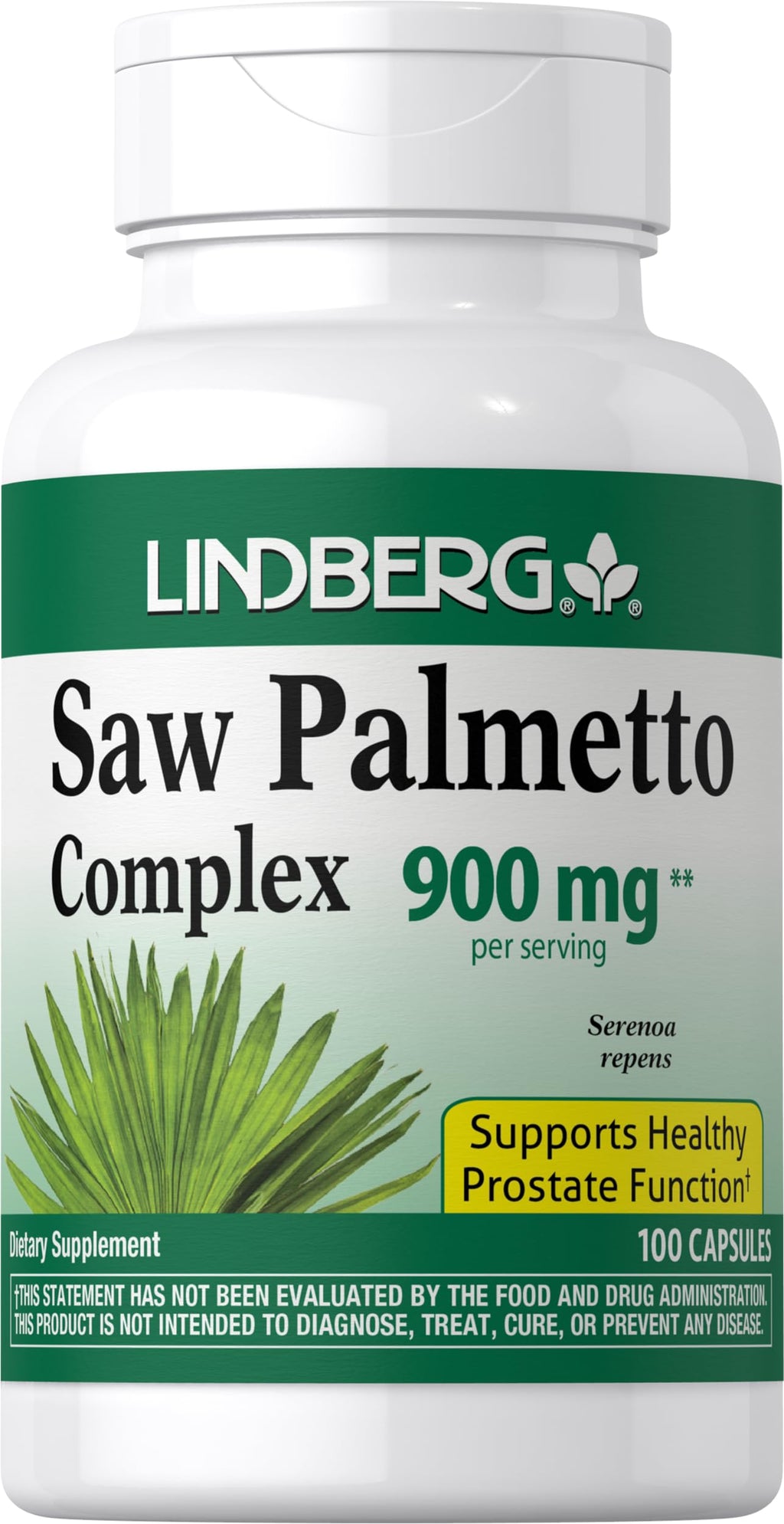 Lindberg Saw Palmetto Extract 900mg | 100 Capsules | for Men and Women | Non-GMO Gluten Free Supplement
