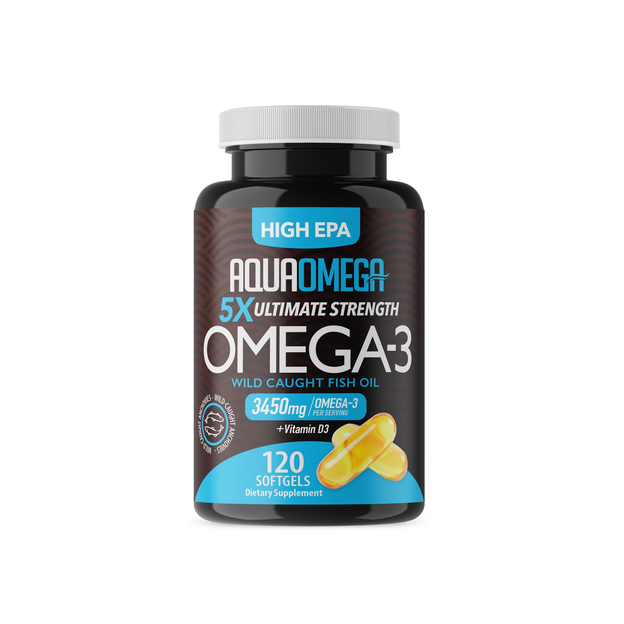 Super-EPA Wild Fish Oil & Vitamin D - 120 Omega 3 Softgels