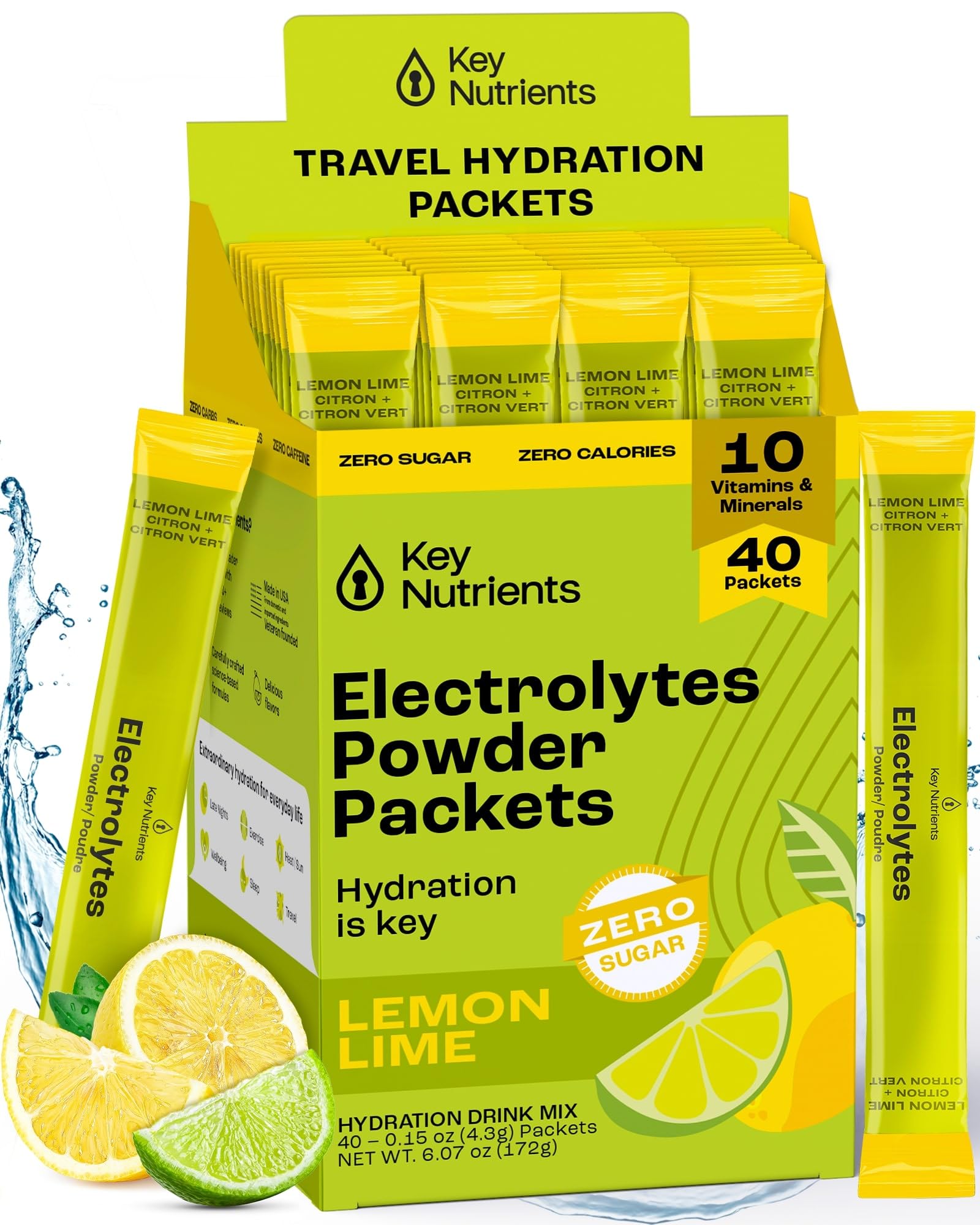 KEY NUTRIENTS Electrolytes Lemon Lime 40’s Stick Packs