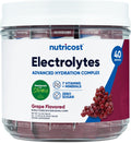 Nutricost Electrolytes Complex Grape Flavored 40 Stickpacks - Advanced Hydration Complex