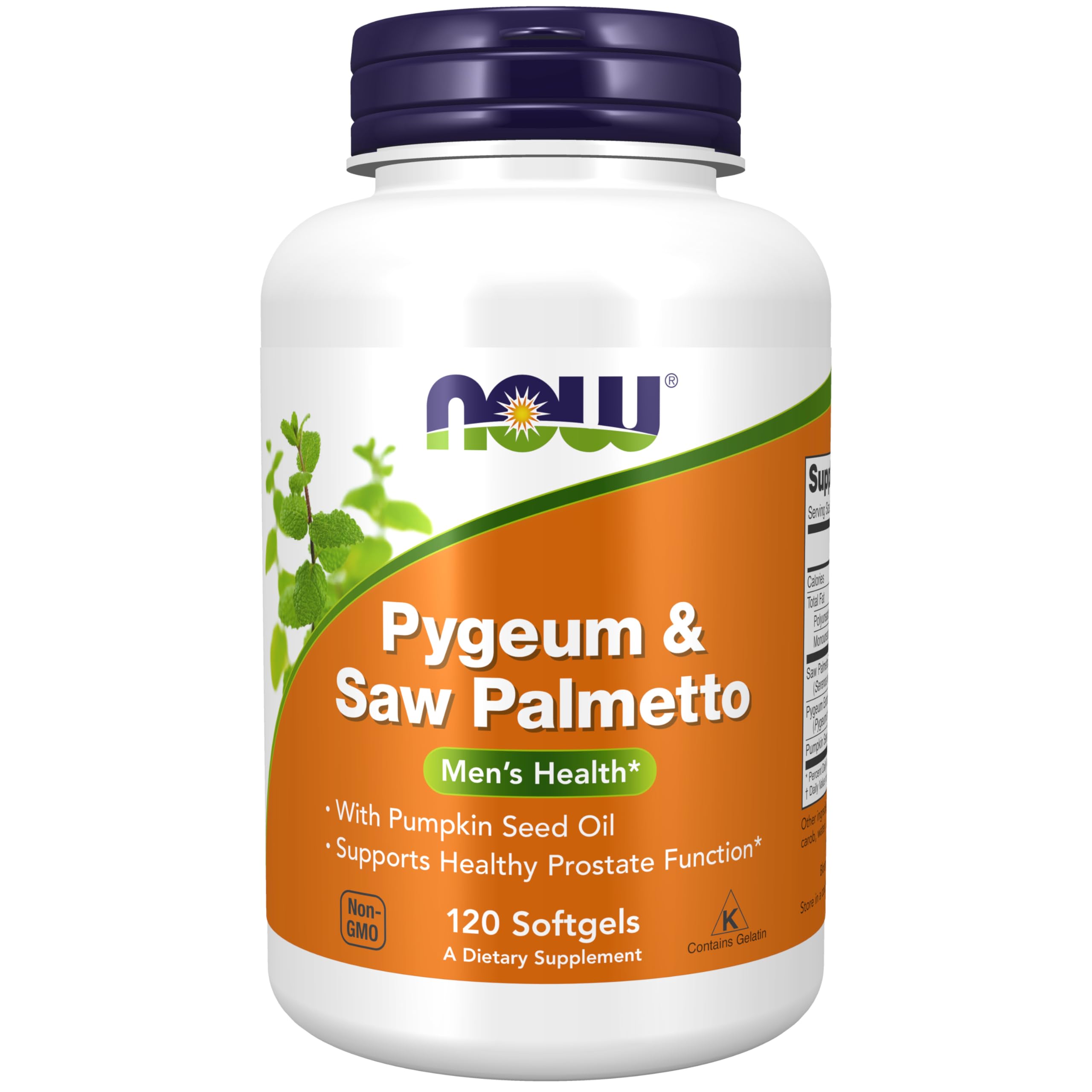 NOW Foods Supplements Pygeum & Saw Palmetto with Pumpkin Seed Oil Mens Health* 120 Count(Pack of 1)