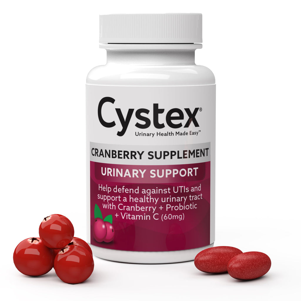 Cystex Cranberry Urinary Tract Health Supplement with Probiotics and Vitamin C Cranberry Pills for Men & Women to Prevent UTIs Sugar Free 75 Caplets