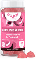 GOJOY NATURALS Prenatal Choline & DHA Gummies - Preconception to Postnatal Gummy Vitamin Supplement for Pregnant Women - Sweetened with Monk Fruit - 3rd Party Tested - Non GMO Gluten Free Vegan