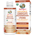 Organic Cordyceps Mushroom Supplement by MaryRuths | Ultra Absorption Liposomal | Full Spectrum Mushroom | 200mg Beta-Glucans Per Serving | USDA Organic | Vegan | 7.6 oz | 15 Servings