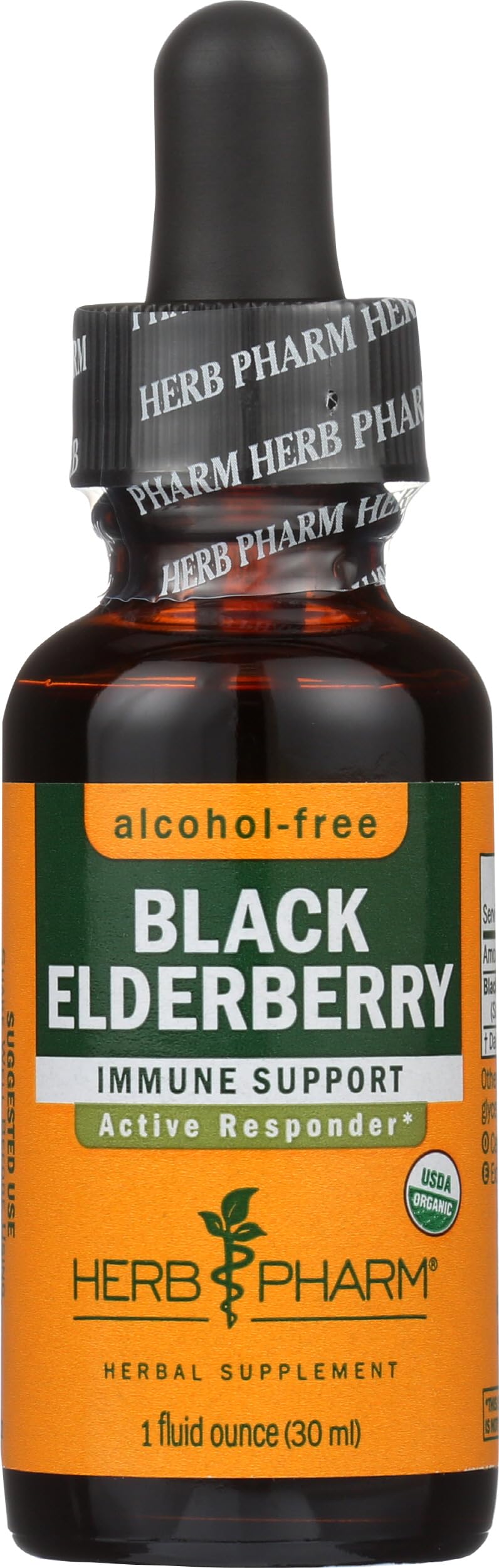 HERB PHARM Organic Black Elderberry Glycerite 1 FZ/30 ml