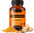 PRIMEVITA Organic Turmeric Curcumin 1950mg with Black Pepper Ginger Supplement - 95% Standardized Curcuminoids - Turmeric Capsules Natural Skin Joint Support - Halal Kosher Vegan 120 Capsules