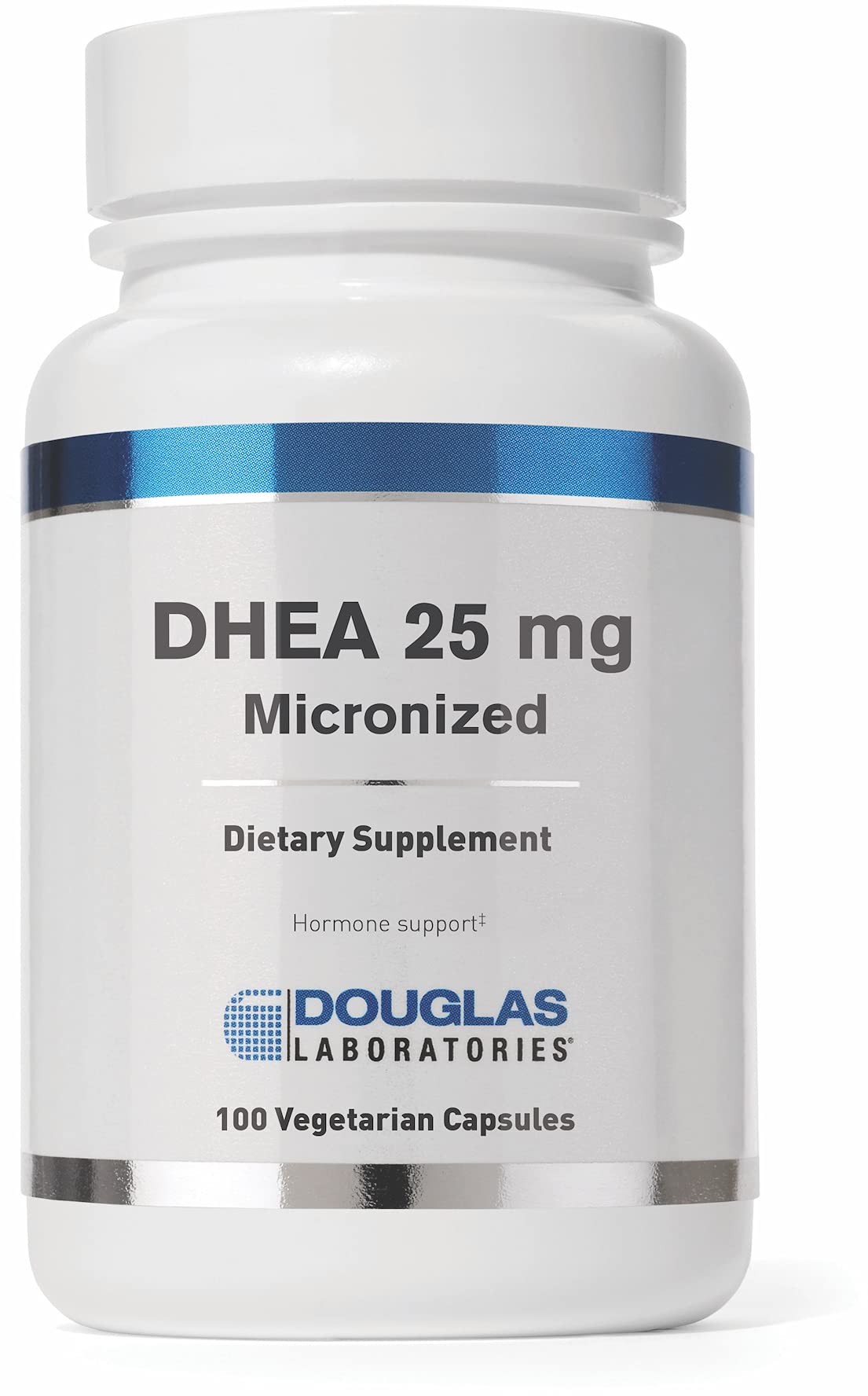 Douglas Laboratories DHEA 25 mg Capsules - Micronized - Supports Hormone Balance Immunity Brain Bone Health & Metabolism* - Non-GMO - 100 Vegetarian Capsules