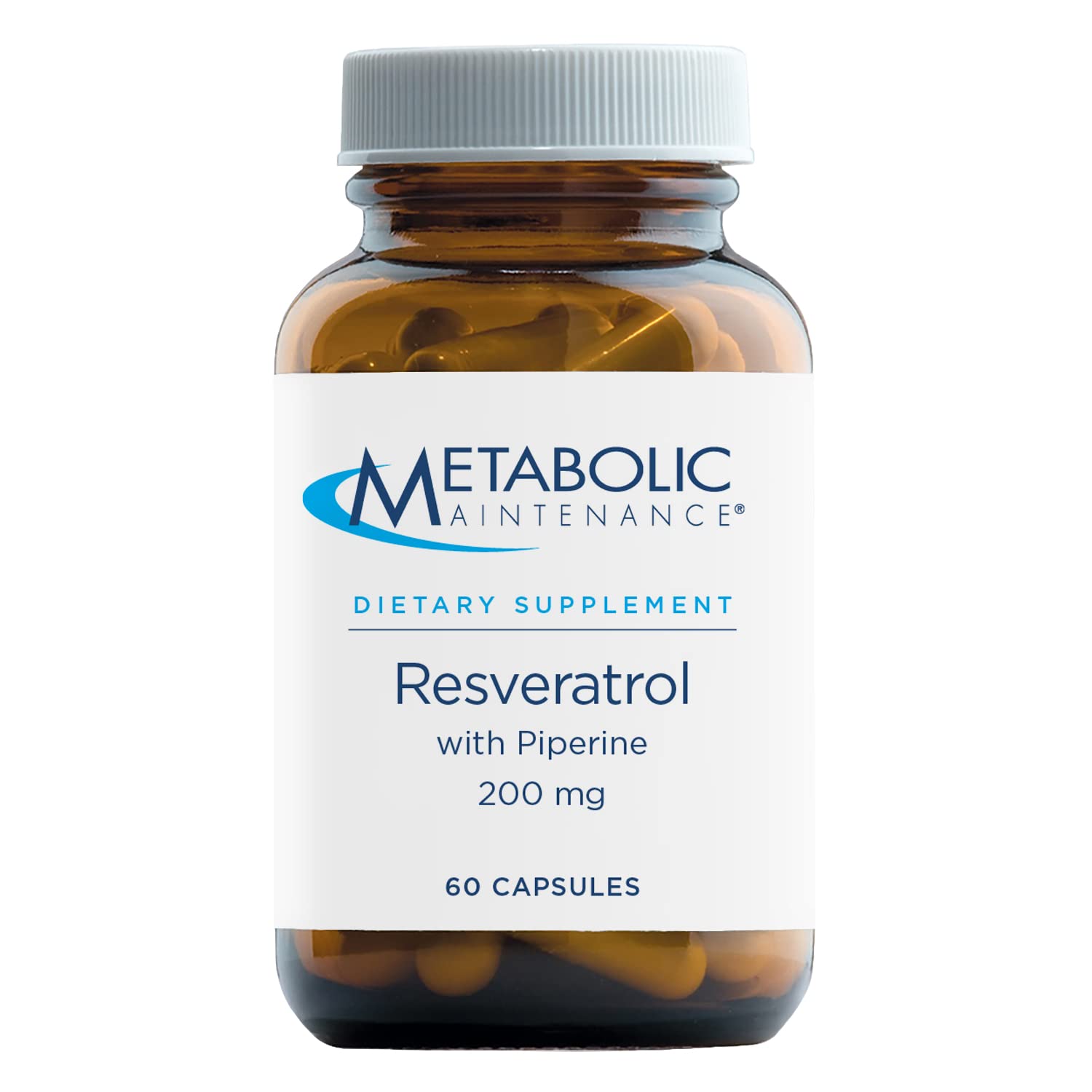 Metabolic Maintenance Resveratrol with Piperine for Superior Absorption - Antioxidant + Cardiovascular Support Supplement No Fillers (60 Capsules)