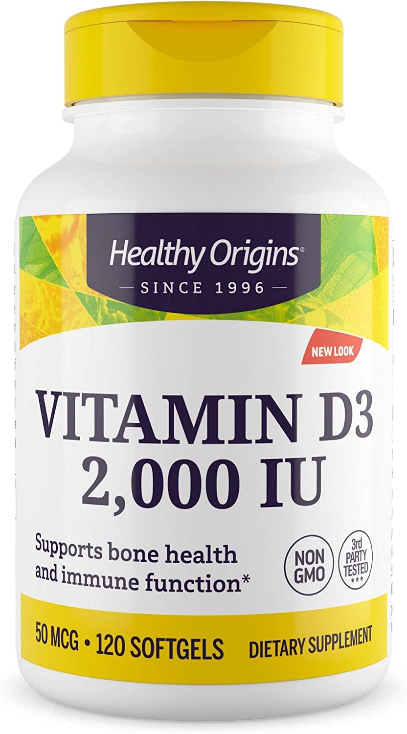 Healthy Origins D3 2000 IU Softgels - Bone & Immune Boost
