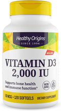 Healthy Origins D3 2000 IU Softgels - Bone & Immune Boost