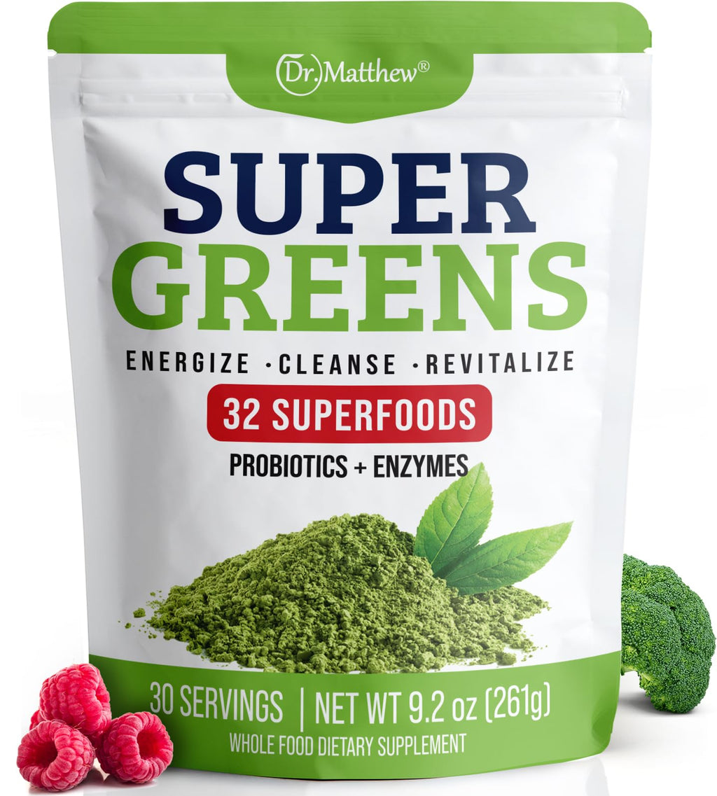Green Juice Powder. Supergreens Superfood Powder. Detox Greens for Bloating and Digestion. Veggie Powder with Probiotics & Enzymes. Chlorella Spirulina Wheat Grass Ashwagandha. 32 Superfoods