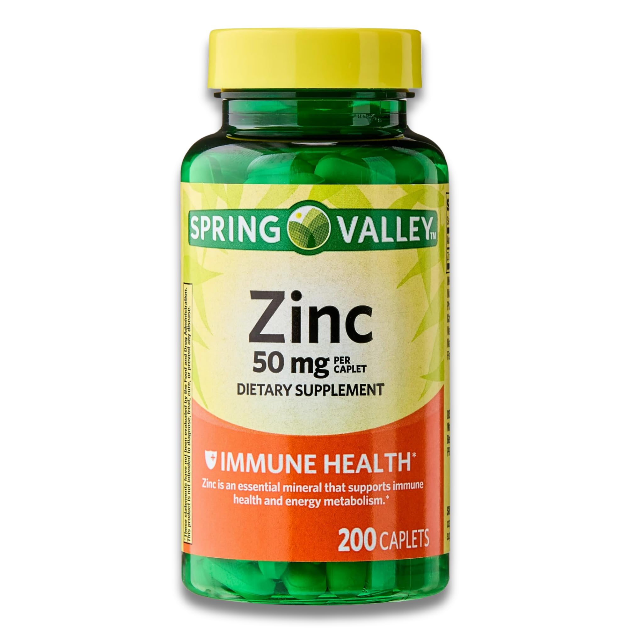 Spring Valley Zinc Zinc 50mg Immune Health Dietary Supplement 200 caplets