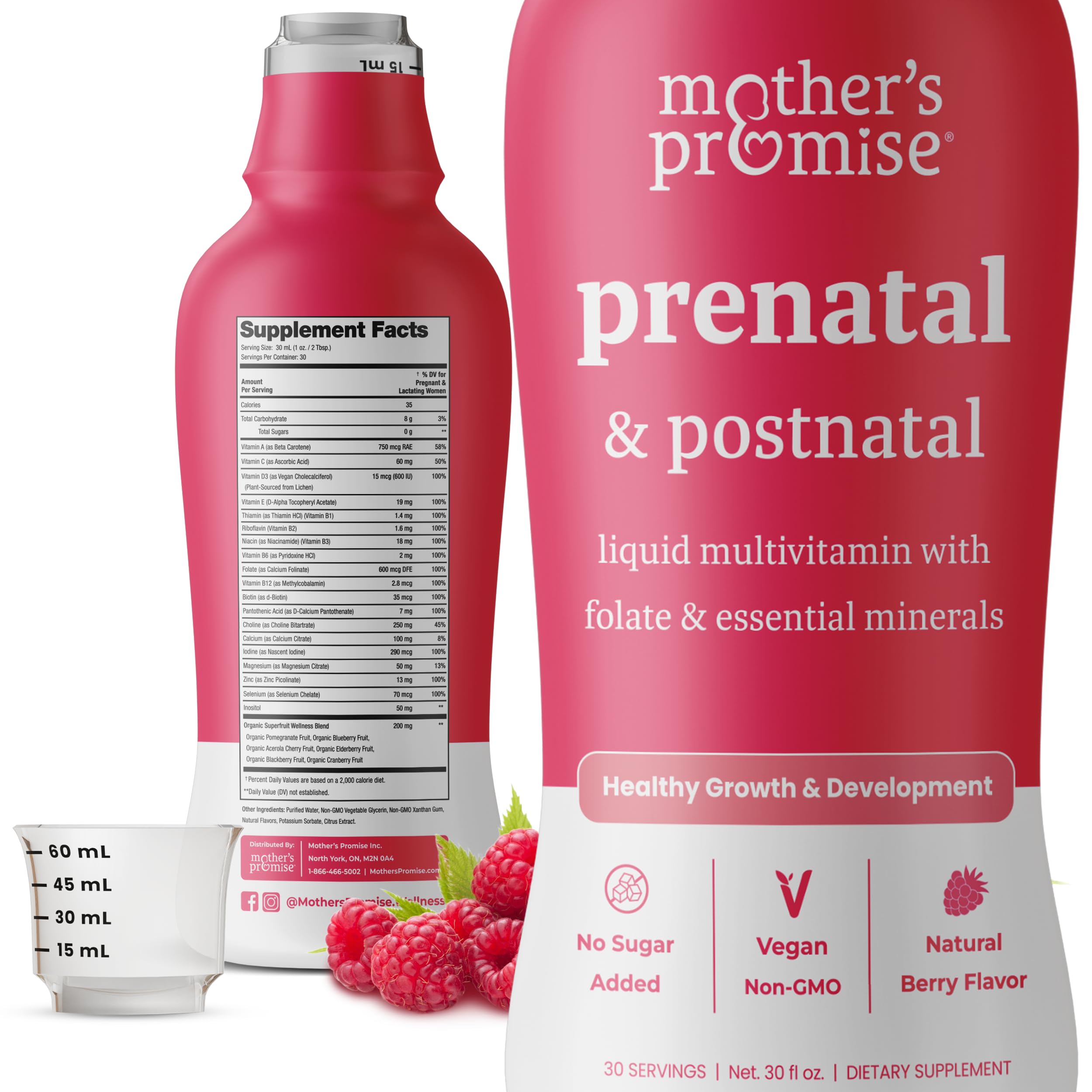 Mothers Promise Prenatal & Postnatal Sugar Free Vigan Liquid Multivitamin for Women